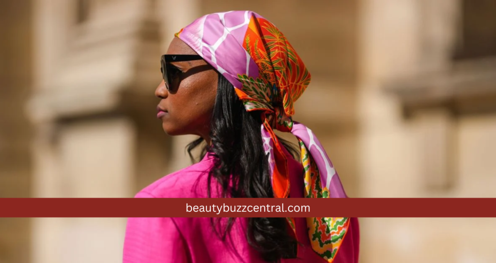 silk scarf as bandana-beautybuzzcentral.com