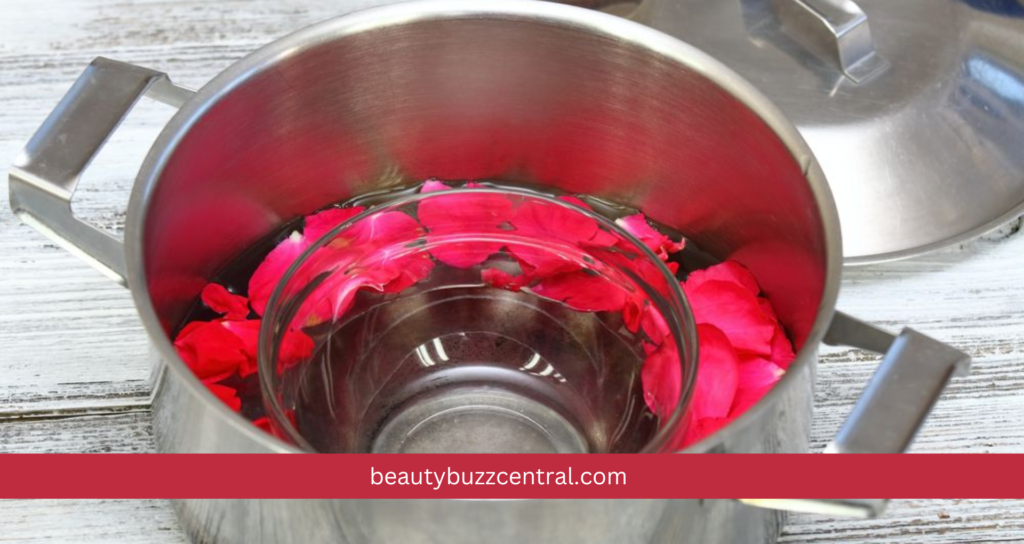 make rose water with shimmering method