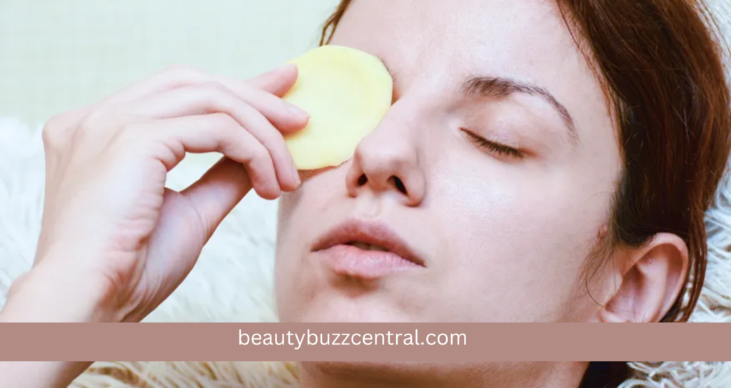 use potato juice to remove tan